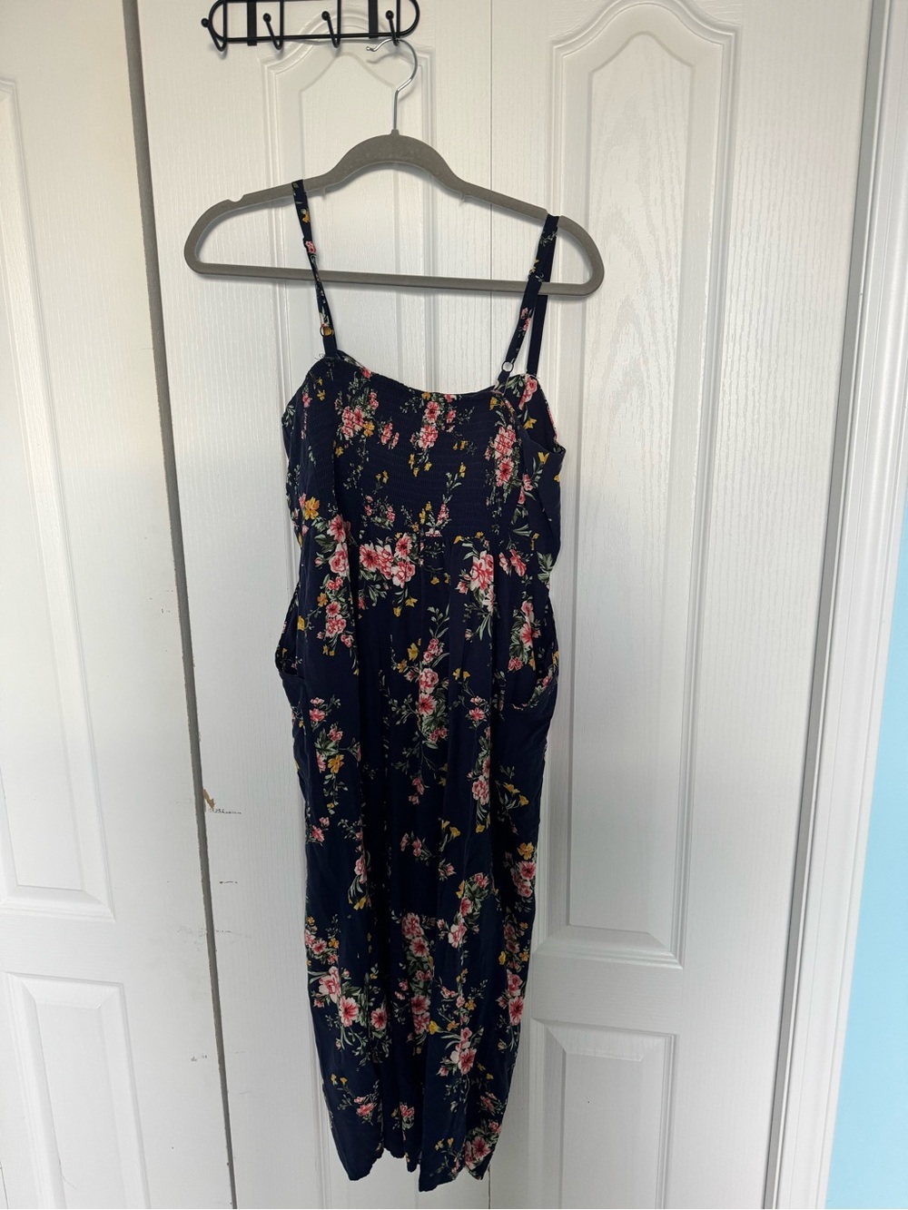 Old Navy Floral Spaghetti Strap Midi Romper - Picture 7 of 7